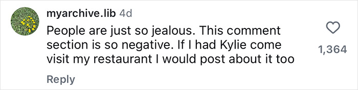 Restaurant Owners Brutally Slammed For 'Honoring' Kylie Jenner After Her Visit Restaurant Owners Brutally Slammed For 'Honoring' Kylie Jenner After Her Visit