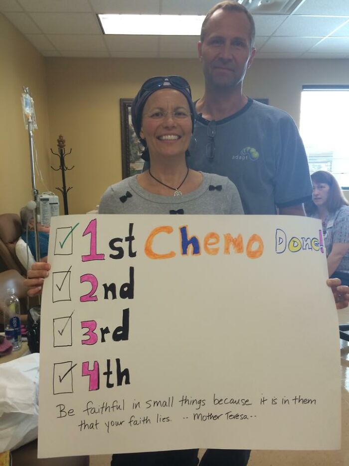 Woman smiling after completing first chemo, showing resilience and hope in cancer survivorship journey. Woman smiling after completing first chemo, showing resilience and hope in cancer survivorship journey.