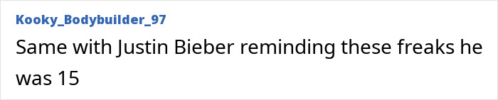 Comment on a forum post discussing Miley Cyrus fans outraged by old interviews about her intimate life at 14. Comment on a forum post discussing Miley Cyrus fans outraged by old interviews about her intimate life at 14.