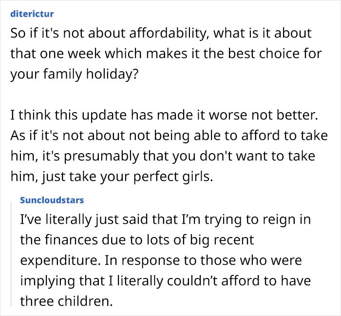 Mom Weighs Leaving One Child Out Of Vacation As Budget Only Covers Two Of Her Three Kids