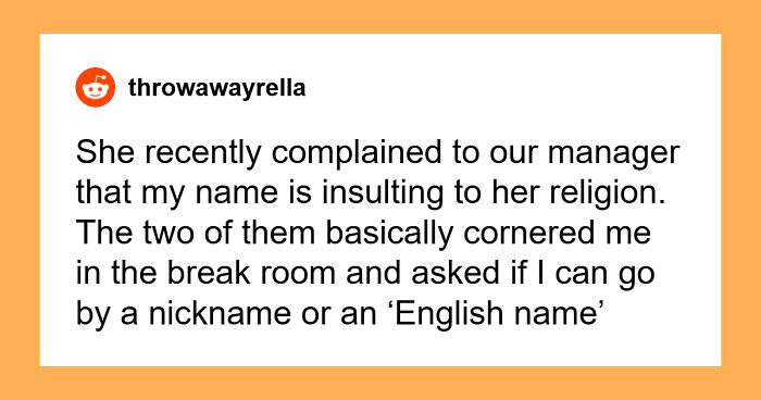 Muslim Woman Claims Coworker’s Name Insults Her Religion, Demands She Change It