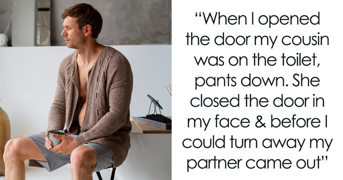 Finding Fiancé And Cousin Together In Bathroom, Woman Draws A Line To Keep Them Apart