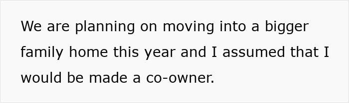 Text about a guy planning marriage but refusing to add the mother of his child to new house deeds. Text about a guy planning marriage but refusing to add the mother of his child to new house deeds.