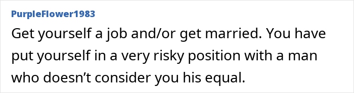 Commenter PurpleFlower1983 warns about the risk of being excluded from house deeds despite plans for marriage. Commenter PurpleFlower1983 warns about the risk of being excluded from house deeds despite plans for marriage.