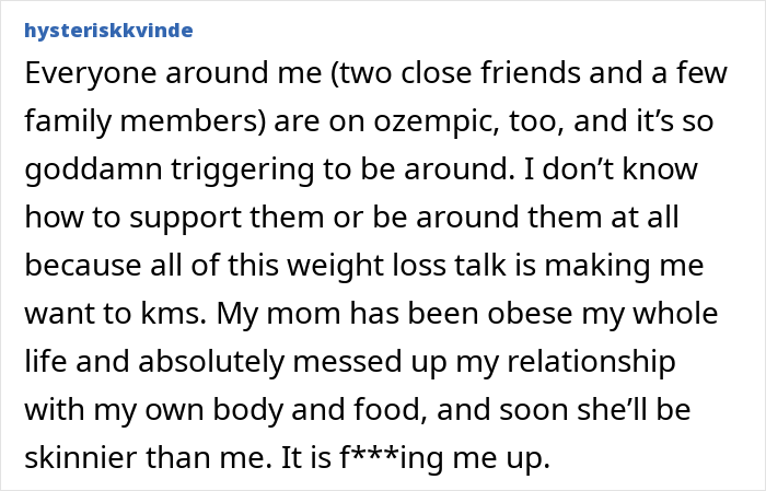 Person sharing emotional impact of seeing loved ones taking Ozempic and its effect on mental health and body image. Person sharing emotional impact of seeing loved ones taking Ozempic and its effect on mental health and body image.