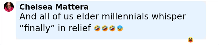 Social media post by Chelsea Mattera commenting on elder millennials relating to the tramp stamp tattoo trend revival. Social media post by Chelsea Mattera commenting on elder millennials relating to the tramp stamp tattoo trend revival.