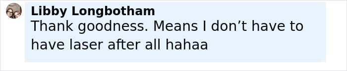 Screenshot of a social media comment about not needing laser removal, related to the tramp stamp tattoo trend comeback. Screenshot of a social media comment about not needing laser removal, related to the tramp stamp tattoo trend comeback.