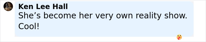 Screenshot of Ken Lee Hall’s comment about a reality TV child star becoming her own reality show. Screenshot of Ken Lee Hall’s comment about a reality TV child star becoming her own reality show.
