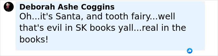 Screenshot of a social media comment referencing Stephen King’s works in a discussion about Epstein list conspiracy theories. Screenshot of a social media comment referencing Stephen King’s works in a discussion about Epstein list conspiracy theories.