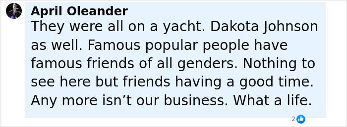 Screenshot of a social media comment discussing a yacht gathering, referencing Sofía Vergara summer romance with Tom Brady. Screenshot of a social media comment discussing a yacht gathering, referencing Sofía Vergara summer romance with Tom Brady.