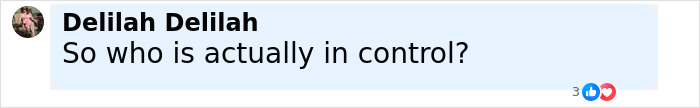 Comment on social media by Delilah Delilah asking who is actually in control, related to Elon Musk's Neuralink brain chip. Comment on social media by Delilah Delilah asking who is actually in control, related to Elon Musk's Neuralink brain chip.