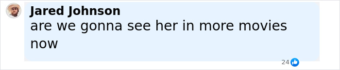Comment from Jared Johnson asking if Isla Fisher will appear in more movies following her recent marriage news. Comment from Jared Johnson asking if Isla Fisher will appear in more movies following her recent marriage news.