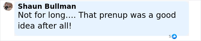 Comment by Shaun Bullman on a social media post noting a prenup was a good idea in relation to Coldplay cheating scandal HR executive. Comment by Shaun Bullman on a social media post noting a prenup was a good idea in relation to Coldplay cheating scandal HR executive.