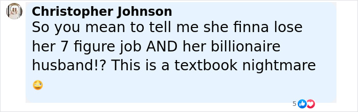 Comment from Christopher Johnson expressing shock about a cheating scandal involving a Boston family HR executive. Comment from Christopher Johnson expressing shock about a cheating scandal involving a Boston family HR executive.