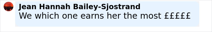 Text message from Jean Hannah Bailey-Sjostrand asking which option earns her the most money, with currency symbols included. Text message from Jean Hannah Bailey-Sjostrand asking which option earns her the most money, with currency symbols included.