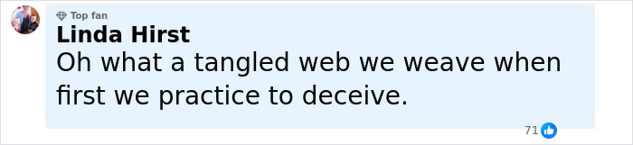 Comment by top fan Linda Hirst reacting to a viral HR executive quitting job at Astronomer after marriage reveal. Comment by top fan Linda Hirst reacting to a viral HR executive quitting job at Astronomer after marriage reveal.