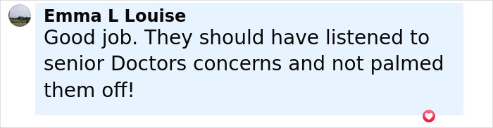 Comment from Emma L Louise on police arrest over nurse case, discussing concerns raised by senior doctors. Comment from Emma L Louise on police arrest over nurse case, discussing concerns raised by senior doctors.