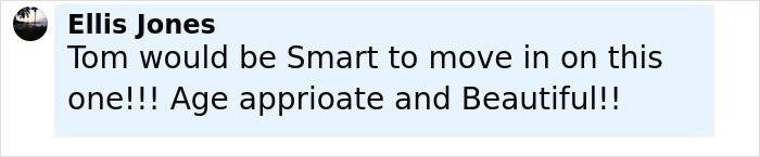 Comment by Ellis Jones discussing Tom Brady’s potential summer romance with Sofía Vergara, sparking funny reactions online. Comment by Ellis Jones discussing Tom Brady’s potential summer romance with Sofía Vergara, sparking funny reactions online.