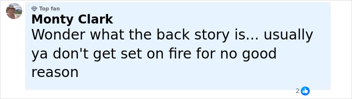 Monty Clark commenting online about the Virginia councilman set on fire after being chased from his office attack. Monty Clark commenting online about the Virginia councilman set on fire after being chased from his office attack.