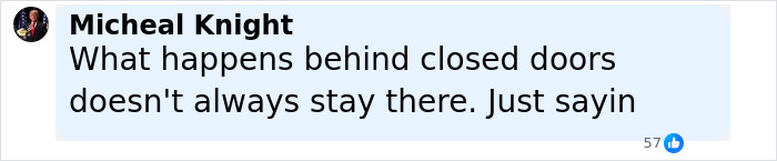 Comment by Micheal Knight saying what happens behind closed doors doesn't always stay there, related to Virginia councilman fire attack. Comment by Micheal Knight saying what happens behind closed doors doesn't always stay there, related to Virginia councilman fire attack.