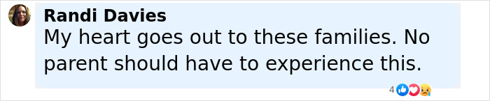 Comment from Randi Davies expressing sympathy for families experiencing a tragic loss after Camp Mystic incident. Comment from Randi Davies expressing sympathy for families experiencing a tragic loss after Camp Mystic incident.