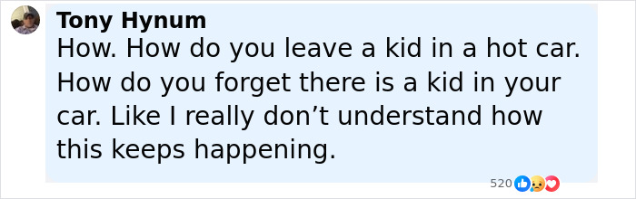 Social media post expressing shock over 3-year-old boy left in hot car leading to his passing in foster care. Social media post expressing shock over 3-year-old boy left in hot car leading to his passing in foster care.