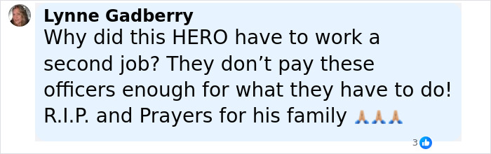Comment expressing sorrow and prayer for NYPD cop fatally shot while protecting others and expecting third child. Comment expressing sorrow and prayer for NYPD cop fatally shot while protecting others and expecting third child.