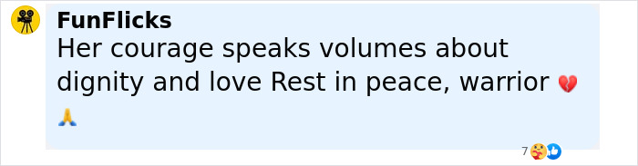 Comment expressing grief and respect for a mom who ended her life by starving to protect her kids.