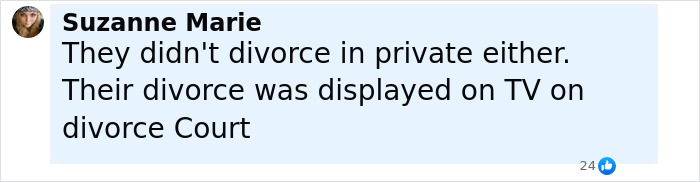 Comment by Suzanne Marie discussing a public divorce displayed on TV related to Shannon Price and Gary Coleman. Comment by Suzanne Marie discussing a public divorce displayed on TV related to Shannon Price and Gary Coleman.