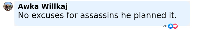 Comment stating no excuses for assassins as Idaho teen sniper's Instagram story motive is revealed by grandpa. Comment stating no excuses for assassins as Idaho teen sniper's Instagram story motive is revealed by grandpa.