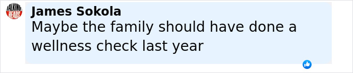 Facebook comment by James Sokola saying Maybe the family should have done a wellness check last year regarding police hoarder ex-cop case. Facebook comment by James Sokola saying Maybe the family should have done a wellness check last year regarding police hoarder ex-cop case.