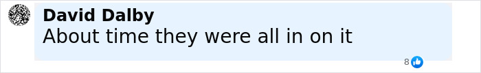 Comment by David Dalby stating about time they were all in on it, related to cops arresting top bosses over foul play suspicions. Comment by David Dalby stating about time they were all in on it, related to cops arresting top bosses over foul play suspicions.
