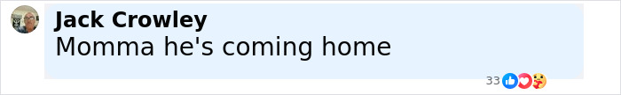 Comment from Jack Crowley saying Momma he's coming home, related to Black Sabbath and Ozzy's passing emotional statements. Comment from Jack Crowley saying Momma he's coming home, related to Black Sabbath and Ozzy's passing emotional statements.