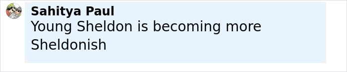 Fan comment about Young Sheldon child star growing up and being compared to Tom Cruise by fans. Fan comment about Young Sheldon child star growing up and being compared to Tom Cruise by fans.