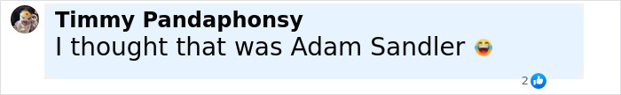 Comment on social media thread with text I thought that was Adam Sandler laughing emoji, related to Harry Potter fans roasting Hagrid's first look in the upcoming series. Comment on social media thread with text I thought that was Adam Sandler laughing emoji, related to Harry Potter fans roasting Hagrid's first look in the upcoming series.