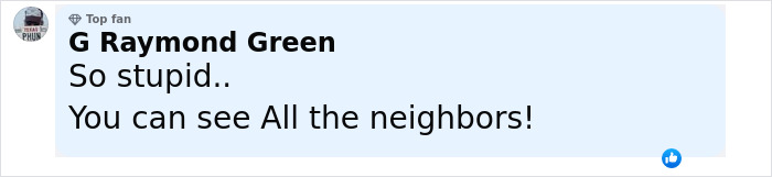 Screenshot of a social media comment criticizing people blurring their houses on Google Maps as risky behavior. Screenshot of a social media comment criticizing people blurring their houses on Google Maps as risky behavior.