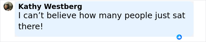 A social media comment expressing disbelief at how many people just sat there during a man threatening to explode plane mid-flight. A social media comment expressing disbelief at how many people just sat there during a man threatening to explode plane mid-flight.