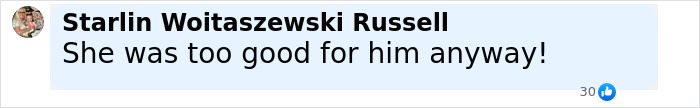 Comment saying she was too good for him, related to Isla Fisher sharing a savage message about marriage after divorce. Comment saying she was too good for him, related to Isla Fisher sharing a savage message about marriage after divorce.