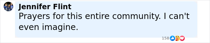 Comment by Jennifer Flint expressing prayers and sympathy for the community affected by Texas floods sisters tragedy. Comment by Jennifer Flint expressing prayers and sympathy for the community affected by Texas floods sisters tragedy.