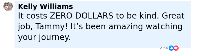 Comment from Kelly Williams praising Tammy Slaton’s journey and skin removal surgery results from 1000-Lb. Sisters. Comment from Kelly Williams praising Tammy Slaton’s journey and skin removal surgery results from 1000-Lb. Sisters.