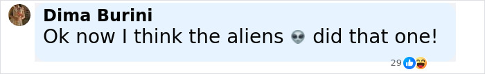 Comment text on a social media post with a user name and an alien emoji, unrelated to tsunami waves or earthquakes. Comment text on a social media post with a user name and an alien emoji, unrelated to tsunami waves or earthquakes.