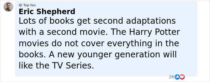 Eric Shepherd comment on Harry Potter fans divided over major detail change in HBO’s upcoming show discussion. Eric Shepherd comment on Harry Potter fans divided over major detail change in HBO’s upcoming show discussion.
