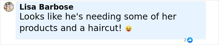 Comment by Lisa Barbose mentioning Hailey Bieber’s dad needing her products and a haircut amid family rift and Rhode sale. Comment by Lisa Barbose mentioning Hailey Bieber’s dad needing her products and a haircut amid family rift and Rhode sale.