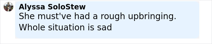 Comment by Alyssa SoloStew expressing sadness about a girl, 6, who found her parents' bodies and warned her sister, 17. Comment by Alyssa SoloStew expressing sadness about a girl, 6, who found her parents' bodies and warned her sister, 17.