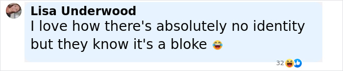 Comment about mysterious figure terrorizing neighborhood, noting no identity but assumed to be male with laughing emoji. Comment about mysterious figure terrorizing neighborhood, noting no identity but assumed to be male with laughing emoji.