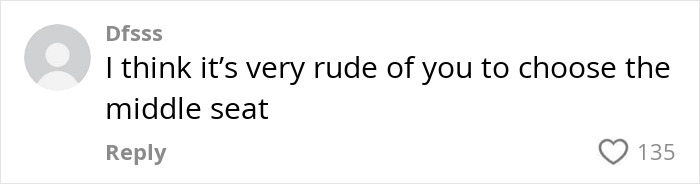 Comment on social media criticizing plus-size traveler for choosing middle seat, sparking debate on booking 2 airline seats. Comment on social media criticizing plus-size traveler for choosing middle seat, sparking debate on booking 2 airline seats.