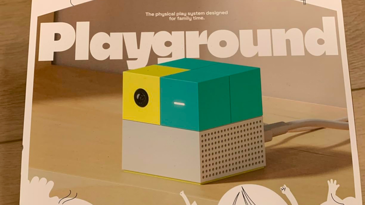 Colorful modular Playground toy shown on wooden surface featured in Prime Day deals promotion image.