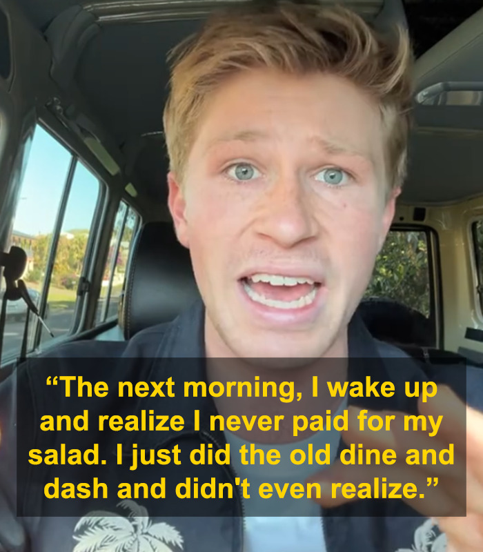 Robert Irwin speaking in a vehicle, explaining how he accidentally did the old dine and dash at an Australian restaurant. Robert Irwin speaking in a vehicle, explaining how he accidentally did the old dine and dash at an Australian restaurant.