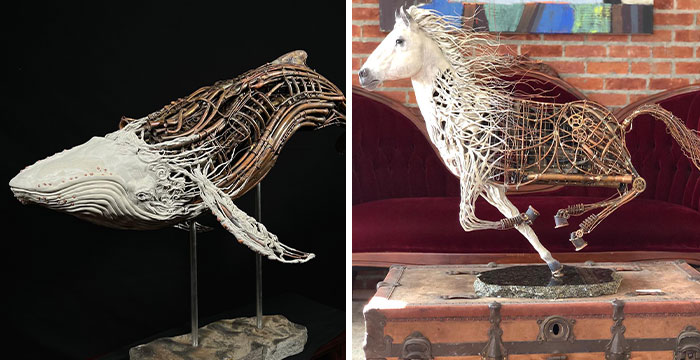 This Guy Makes Animal Sculptures From Junkyard Metal, And They’re Hauntingly Beautiful (24 Pics)