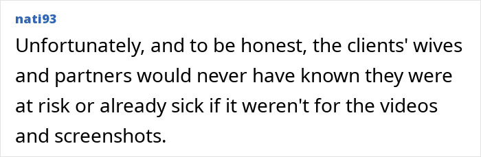 Text from online comment discussing risks revealed by videos and screenshots related to viral predator Sister Hong secretly filming intimate encounters. Text from online comment discussing risks revealed by videos and screenshots related to viral predator Sister Hong secretly filming intimate encounters.